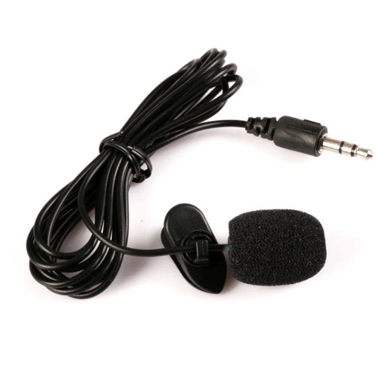 3.5mm Lapel Clip-on Handsfree Wired Microphone-Black