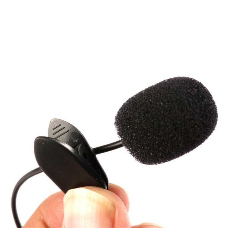 3.5mm Lapel Clip-on Handsfree Wired Microphone-Black
