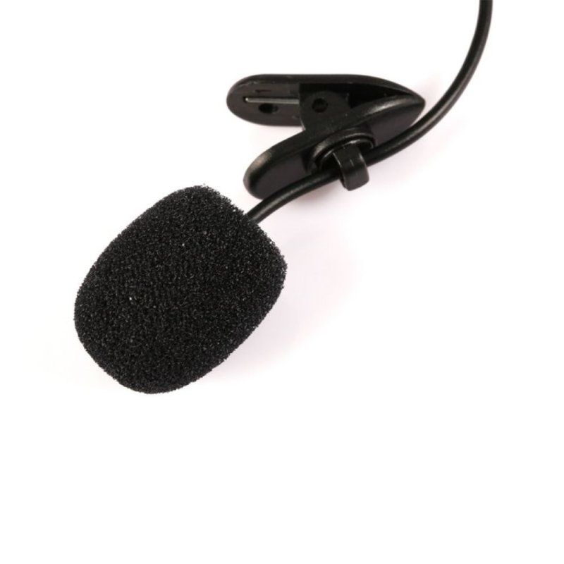 3.5mm Lapel Clip-on Handsfree Wired Microphone-Black