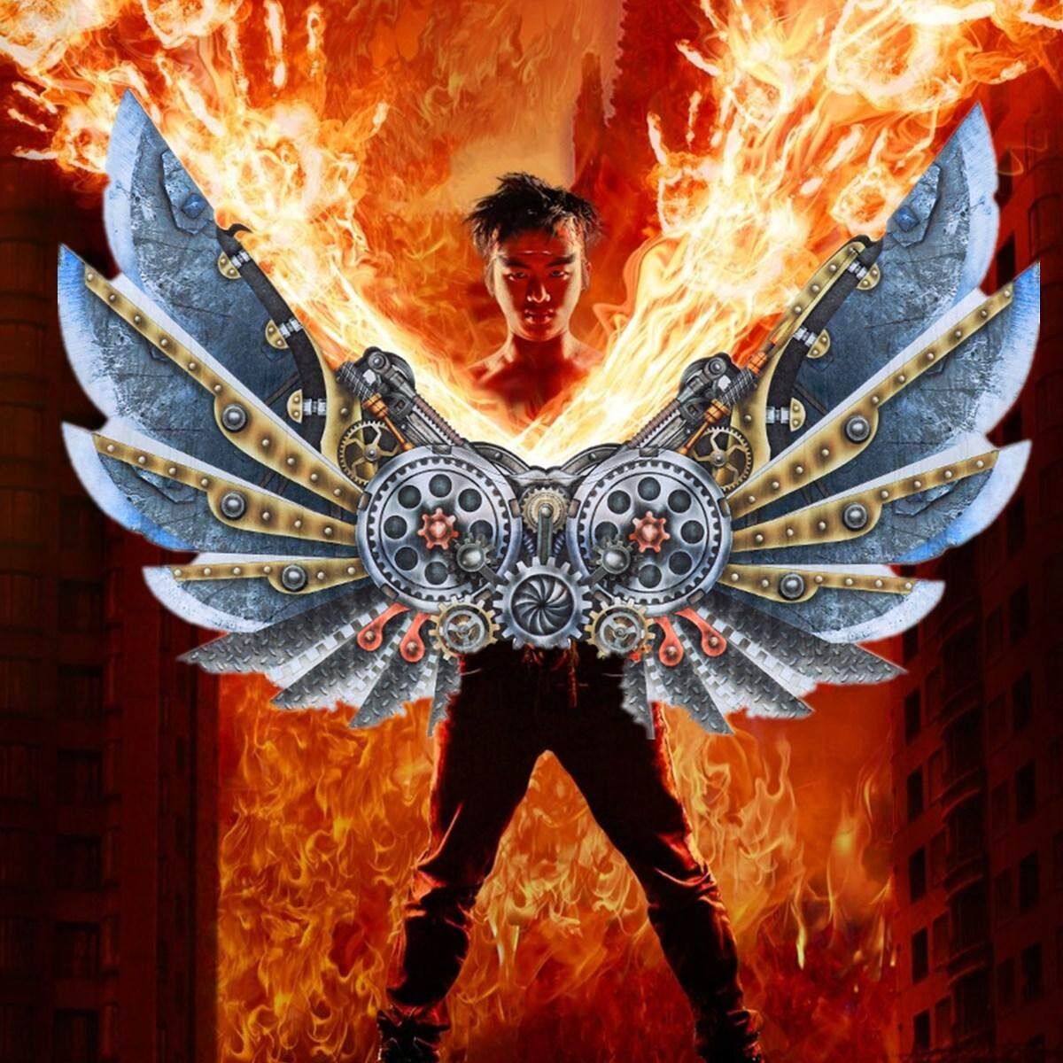 Mardi Gras Steampunk Gear Wings Cosplay Carnival Party Unisex Costume Wing Props Children's (I)