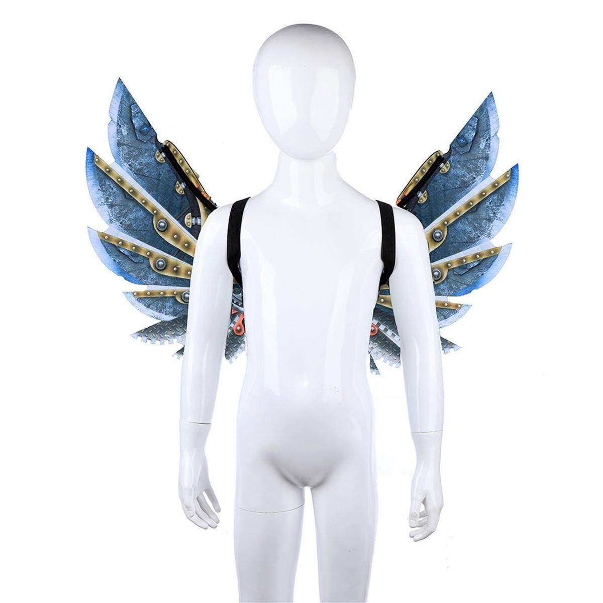 Mardi Gras Steampunk Gear Wings Cosplay Carnival Party Unisex Costume Wing Props Children's (I)