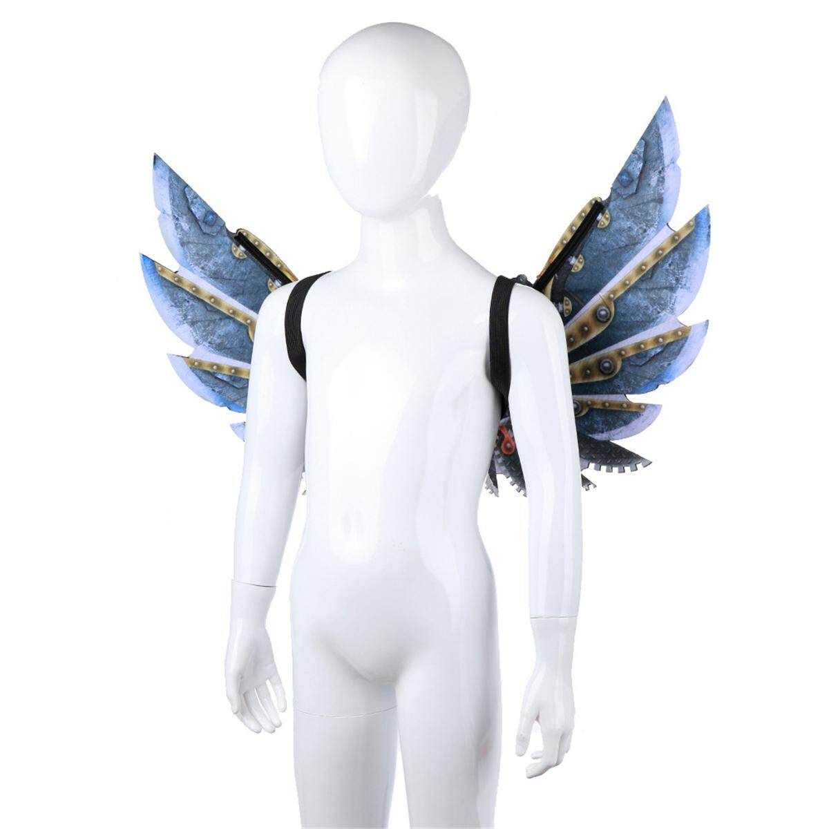 Mardi Gras Steampunk Gear Wings Cosplay Carnival Party Unisex Costume Wing Props Children's (I)