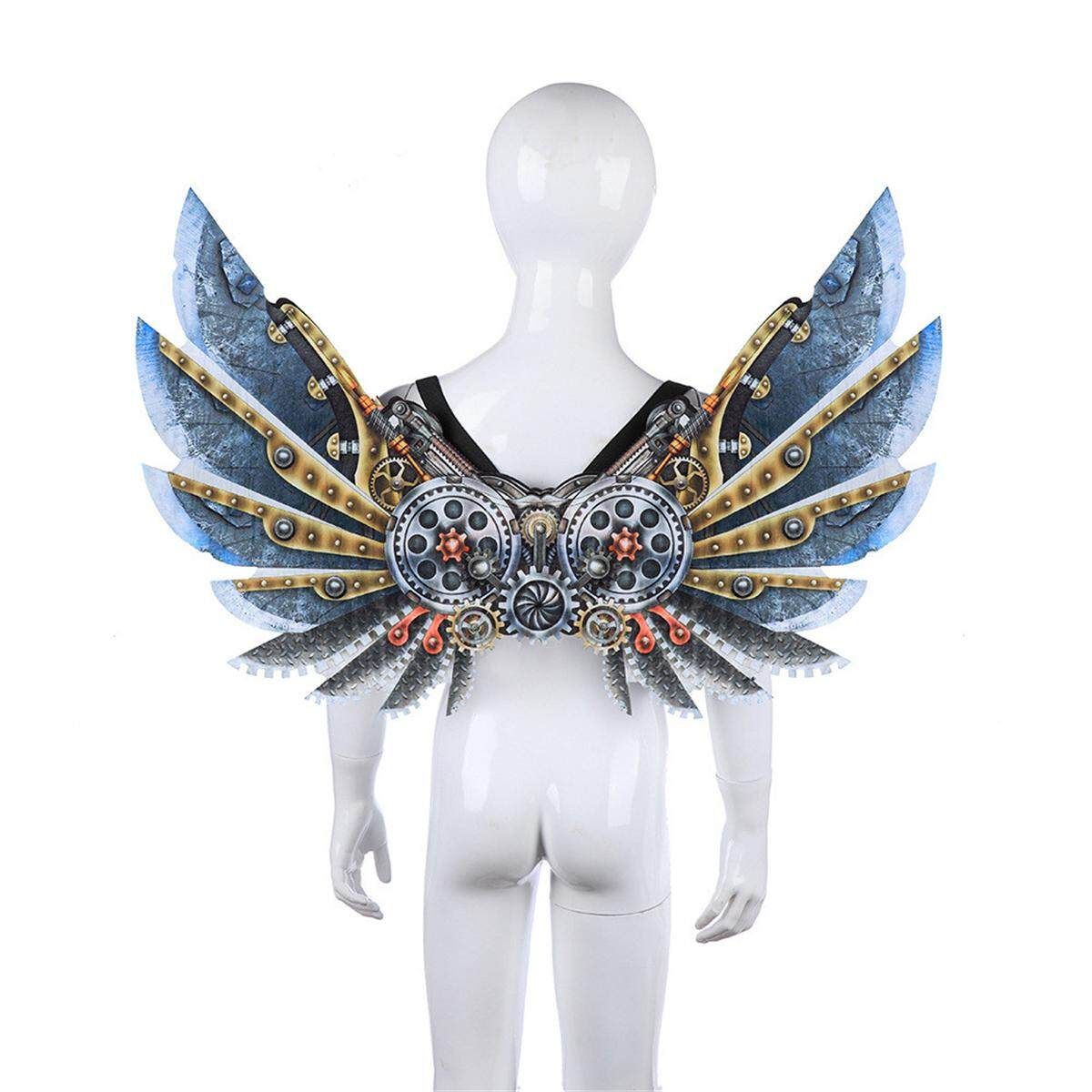 Mardi Gras Steampunk Gear Wings Cosplay Carnival Party Unisex Costume Wing Props Children's (I)