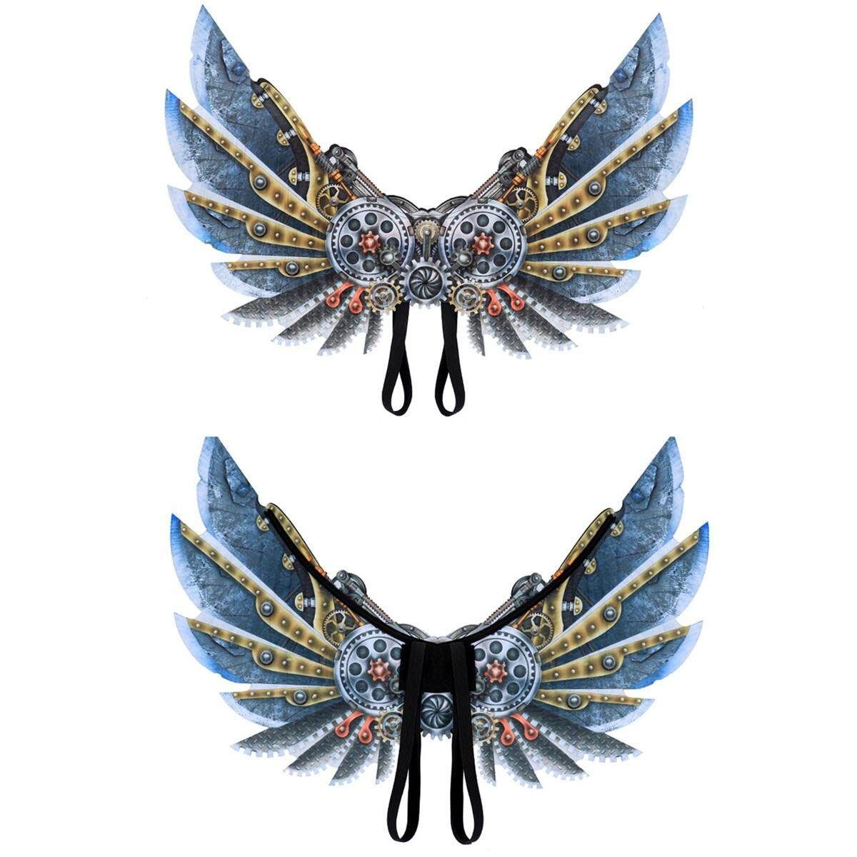 Mardi Gras Steampunk Gear Wings Cosplay Carnival Party Unisex Costume Wing Props Children's (I)