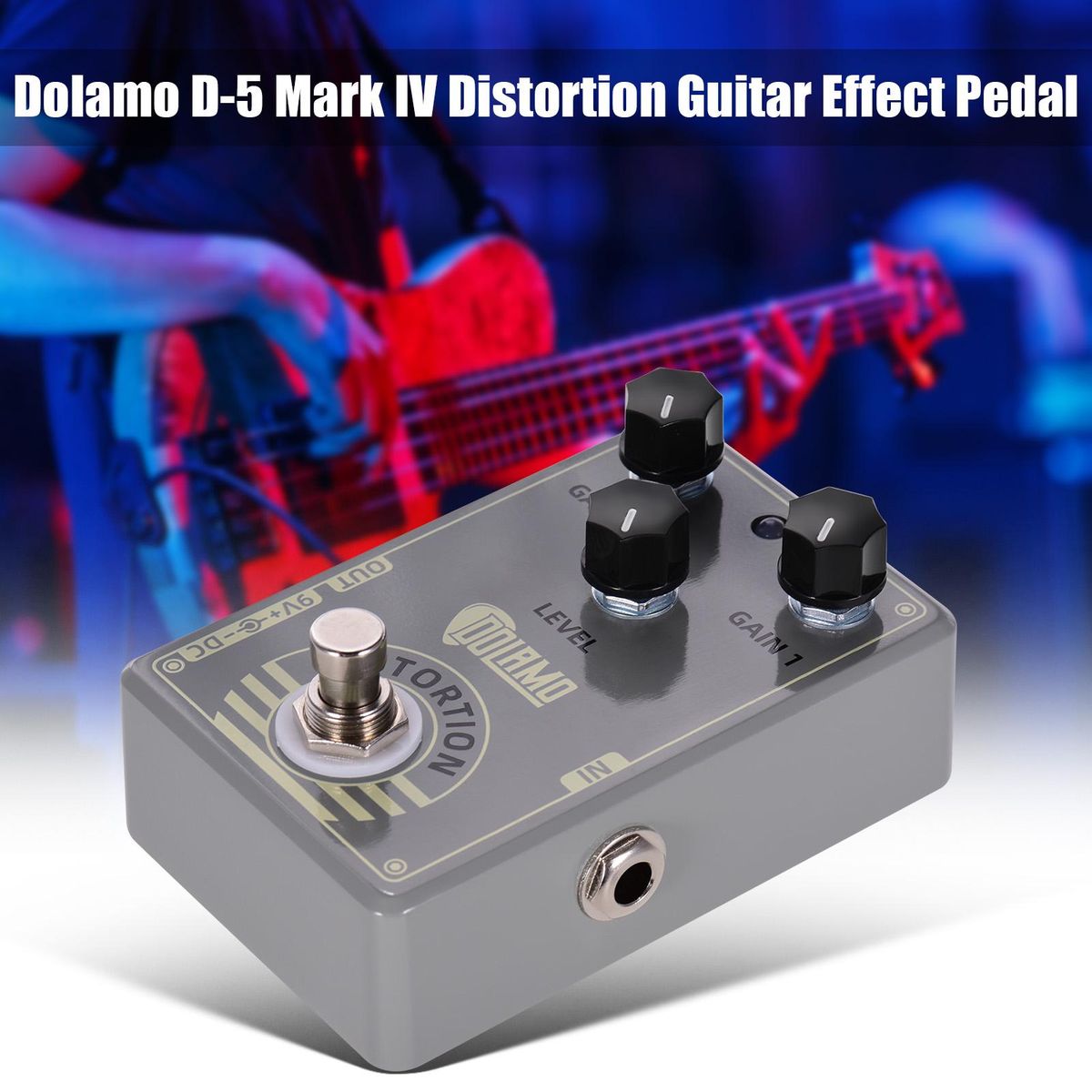 Dolamo D-5 Mark IV Distortion Guitar Effect Pedal Distortion Pedal with True Bypass for Electric Guitar