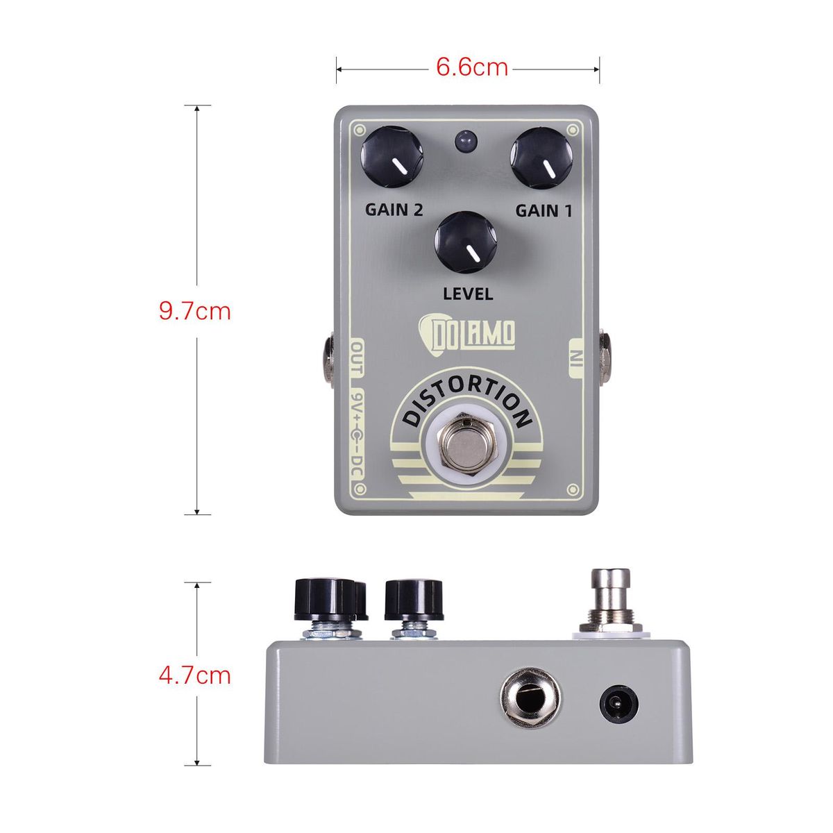 Dolamo D-5 Mark IV Distortion Guitar Effect Pedal Distortion Pedal with True Bypass for Electric Guitar
