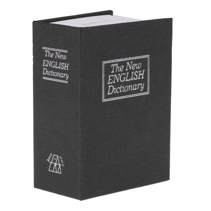 2x English Dictionary Book  Key Lock   Hidden Cash  Box