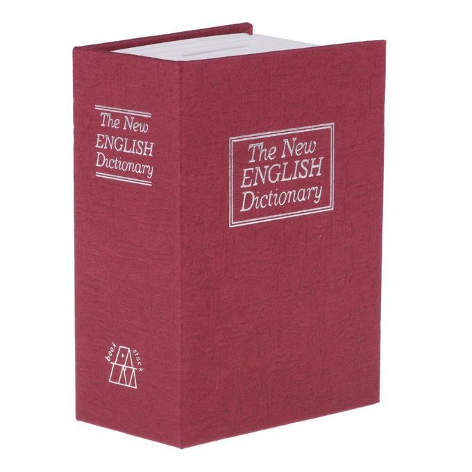 2x English Dictionary Book  Key Lock   Hidden Cash  Box
