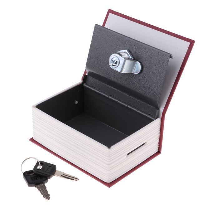 2x English Dictionary Book  Key Lock   Hidden Cash  Box