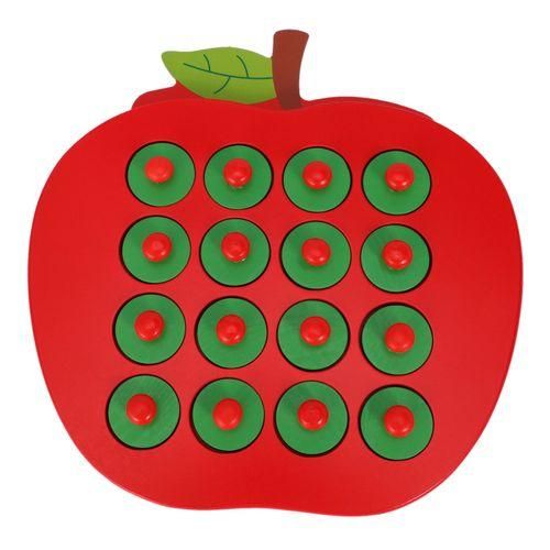Kids Wooden Apple Memory Game Eay Education 3D