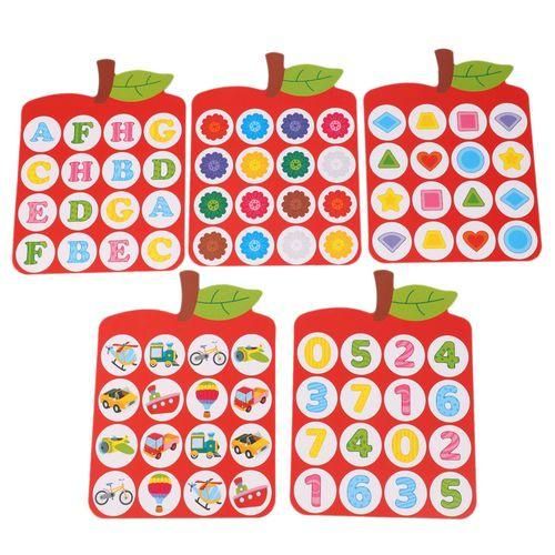 Kids Wooden Apple Memory Game Eay Education 3D