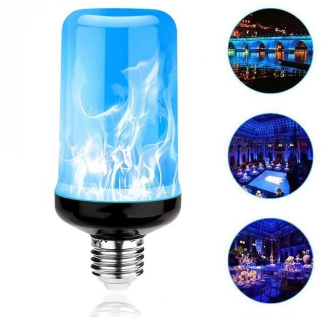 E27 LED Flame Bulb Fire 4 Modes lamp Corn Bulb Flickering LED Light Dynamic Flame Effect AC85V-265V 9W for Home Lighting