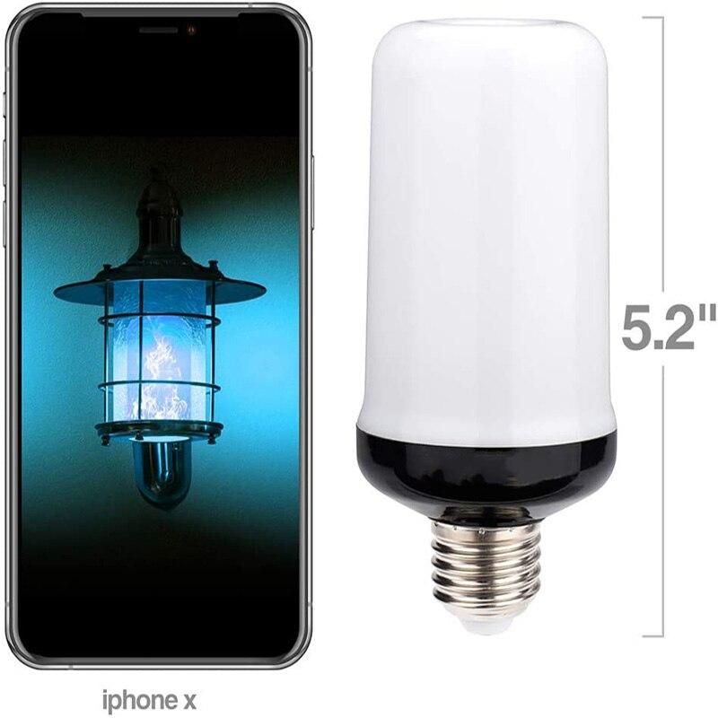 E27 LED Flame Bulb Fire 4 Modes lamp Corn Bulb Flickering LED Light Dynamic Flame Effect AC85V-265V 9W for Home Lighting
