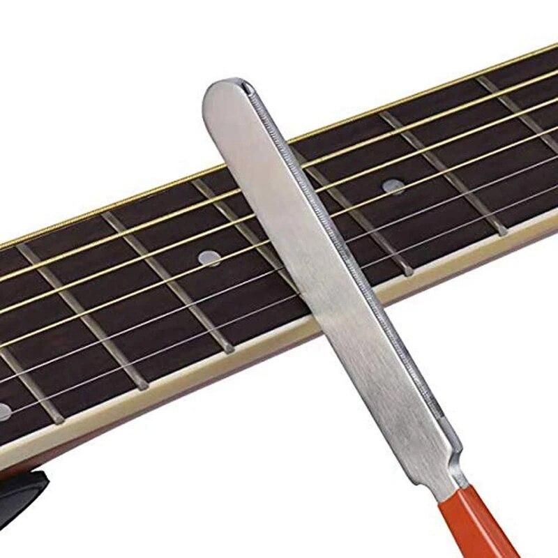 XSXS--Guitar Tool Kit, Guitar Fret Crowning File, Double Guitar Bass Fret Wire Hammer, Stainless Steel Fret Rocker, 2 Pcs Finger