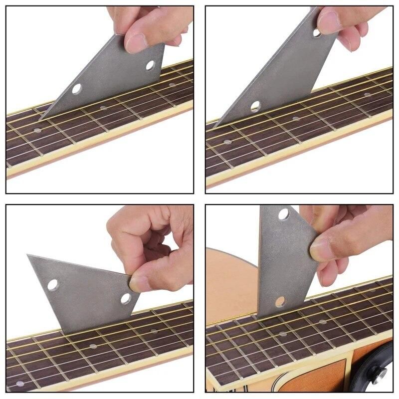 XSXS--Guitar Tool Kit, Guitar Fret Crowning File, Double Guitar Bass Fret Wire Hammer, Stainless Steel Fret Rocker, 2 Pcs Finger