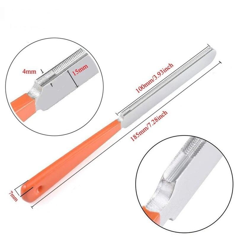 XSXS--Guitar Tool Kit, Guitar Fret Crowning File, Double Guitar Bass Fret Wire Hammer, Stainless Steel Fret Rocker, 2 Pcs Finger