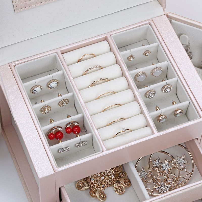 Jewelry Box Organizer With Small Travel Case For Women