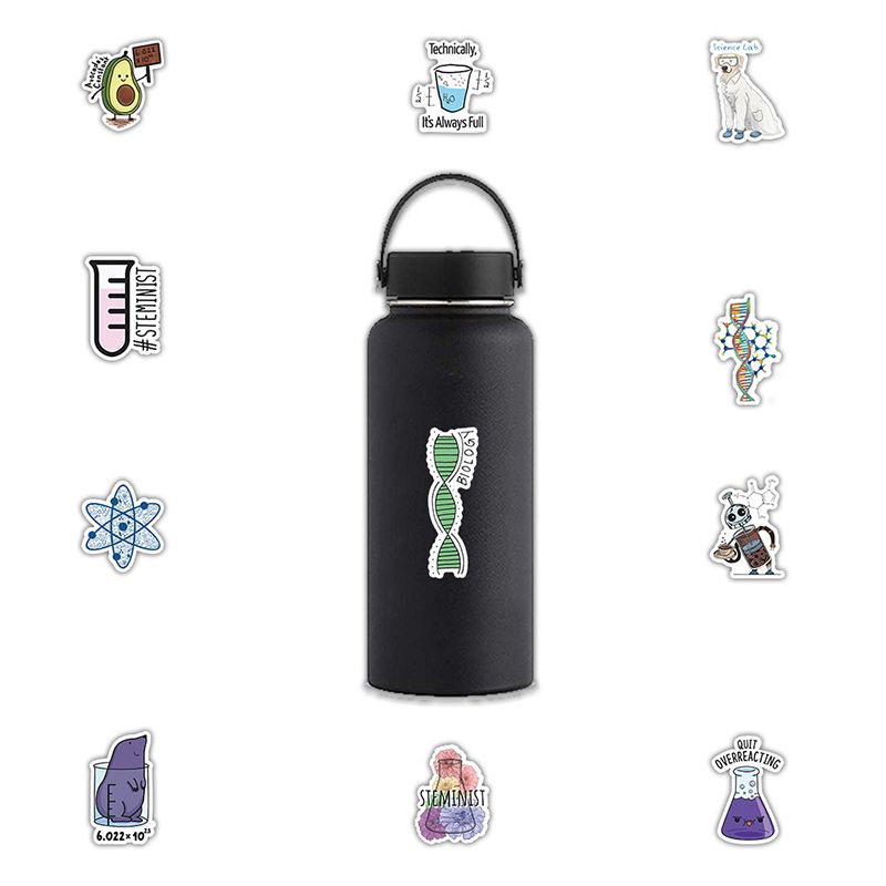 50pcs Science Physics Chemistry Lab Stickers For Case Diy