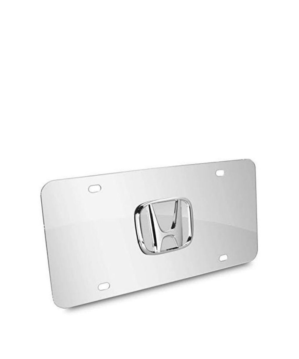 Honda LOGO Chrome Stainless Steel License Plate