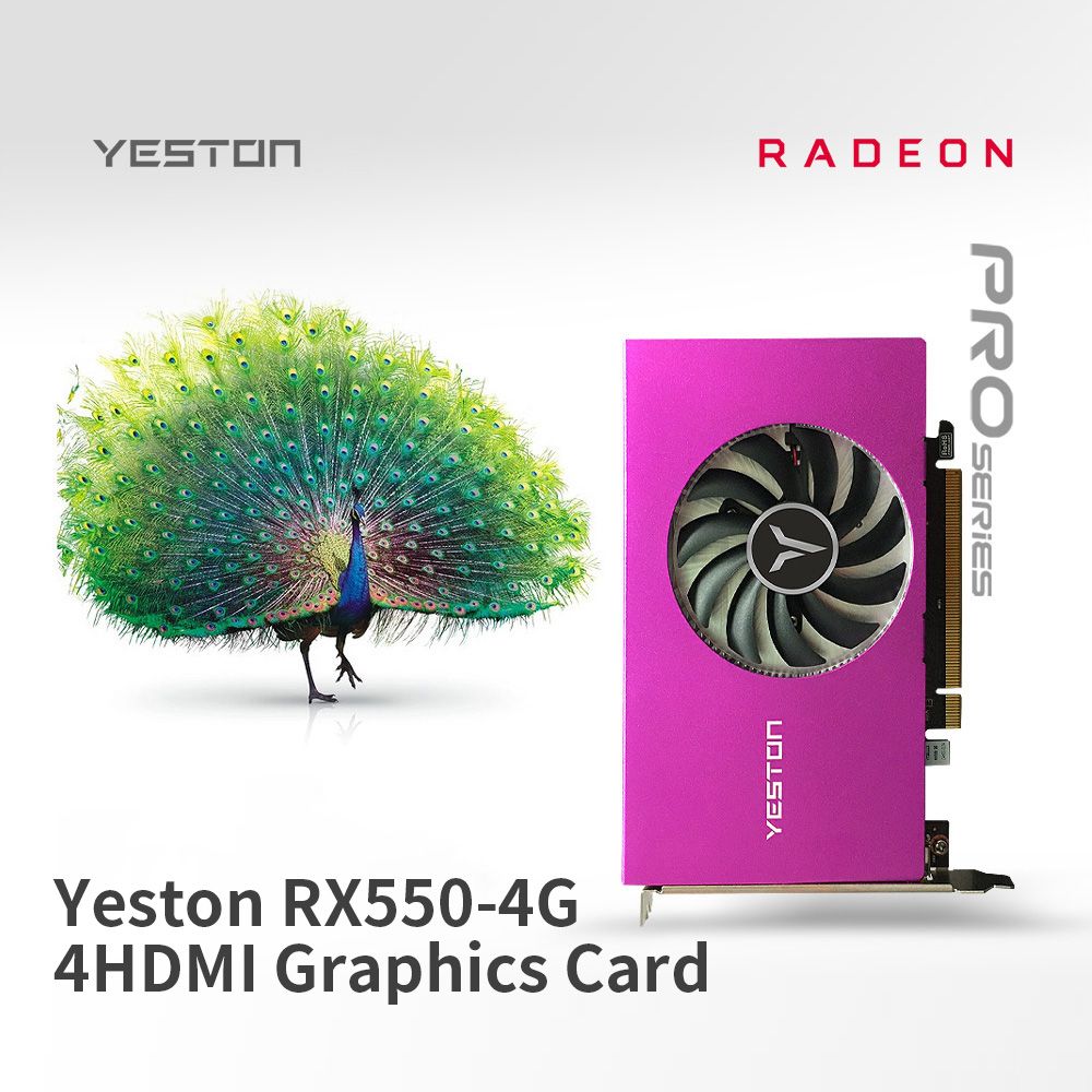 RX550-4G 4HDMI 4-Screen Graphics Card Support Split