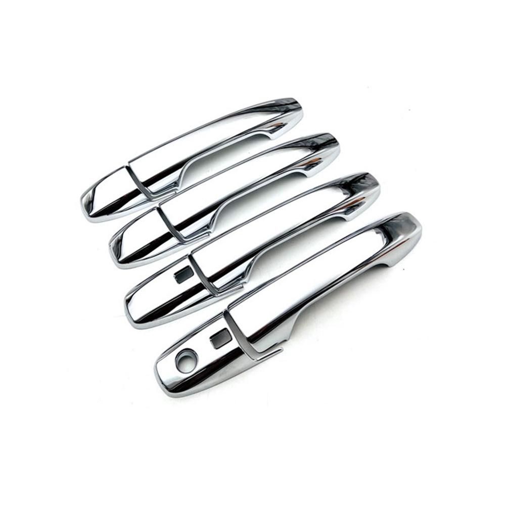 8Pcs Chrome Silver Car Exterior Side Door Handle Frame Cover Trim for Toyota Yaris Ativ / Vois 2022 2023