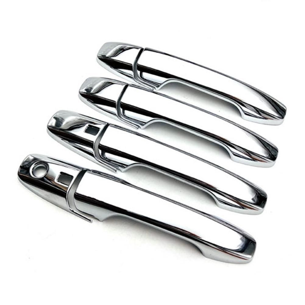 8Pcs Chrome Silver Car Exterior Side Door Handle Frame Cover Trim for Toyota Yaris Ativ / Vois 2022 2023