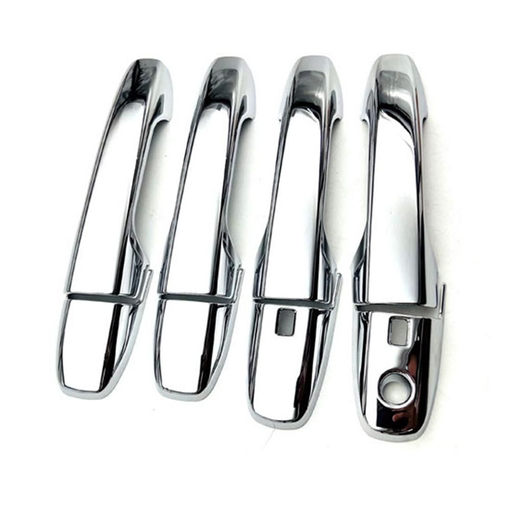 8Pcs Chrome Silver Car Exterior Side Door Handle Frame Cover Trim for Toyota Yaris Ativ / Vois 2022 2023