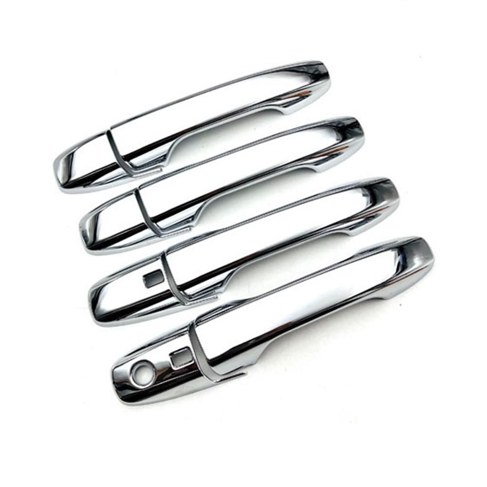 8Pcs Chrome Silver Car Exterior Side Door Handle Frame Cover Trim for Toyota Yaris Ativ / Vois 2022 2023