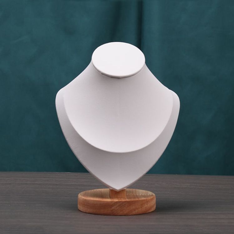 Solid Wood Small Size Portrait Necklace Display Stand