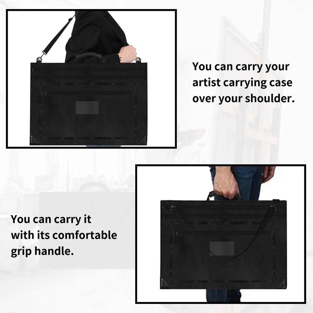 Art Portfolio Tote Drawing Painting Sketch Waterproof Poster Board Storage Bag for Student Art Work and Artist