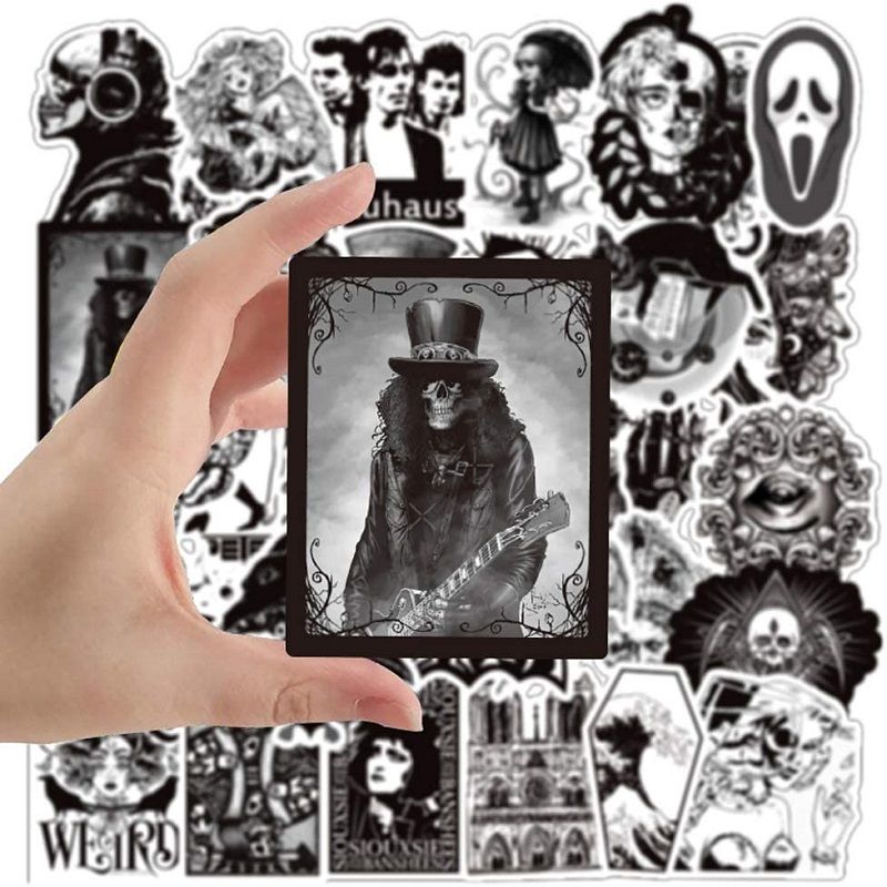 50 Pieces Stickers Gothic Cool Horror Punk Rock Graffiti Pc