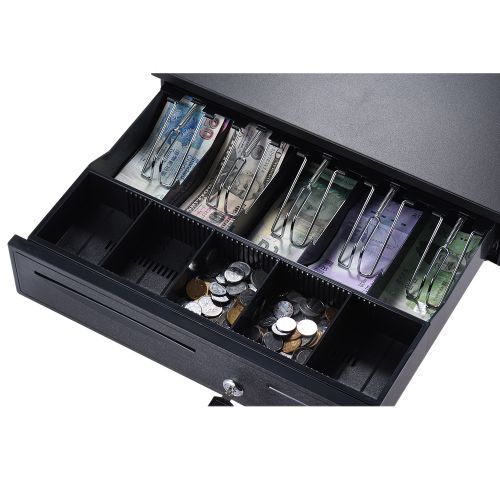 Heavy Duty Electronic Cash Drawer Box Case Storage 5 Bill 5