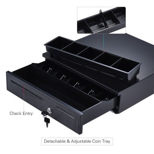 Heavy Duty Electronic Cash Drawer Box Case Storage 5 Bill 5