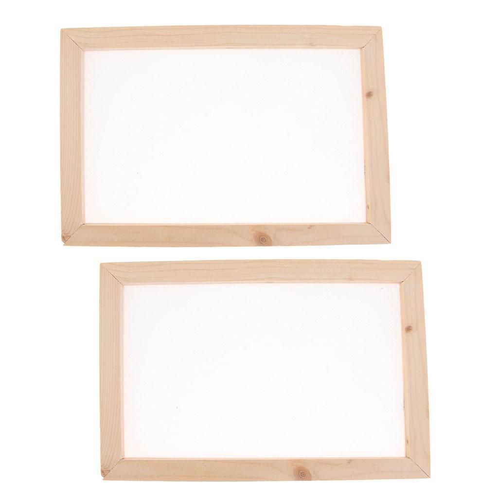 2x Wooden Paper Making Mould Frame  DIY Handmade