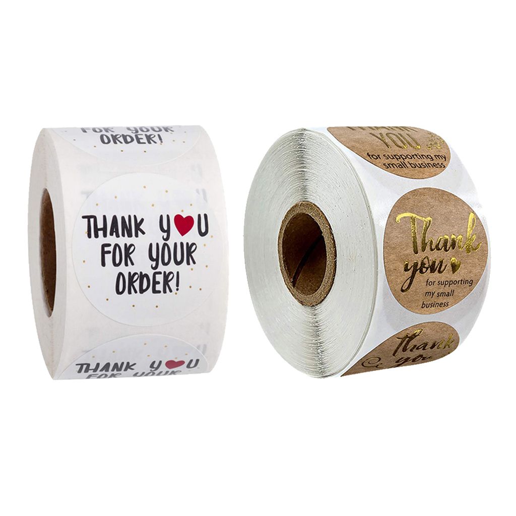 1000pcs THANK YOU FOR YOUR ORDER Sealing Stickers Round Labels Craft 1
