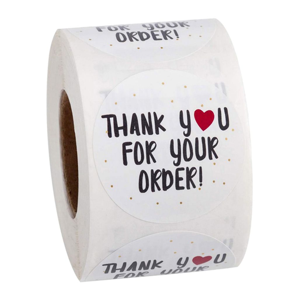 1000pcs THANK YOU FOR YOUR ORDER Sealing Stickers Round Labels Craft 1