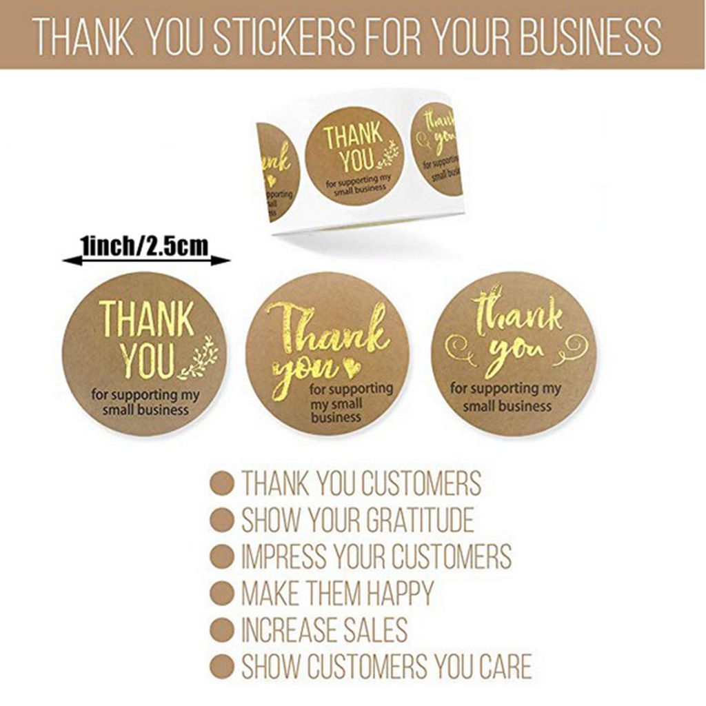 1000pcs THANK YOU FOR YOUR ORDER Sealing Stickers Round Labels Craft 1