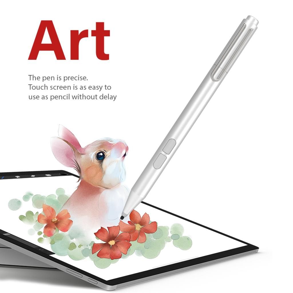 Surface Smart Stylus Pen For Surface Pro 7 6 5 4 3 Laptop 3 2 Silver