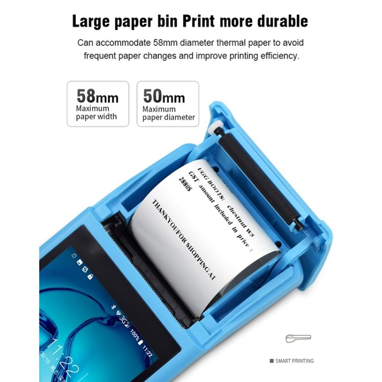 POS-6100 5.5 Inch Handheld Thermal Printing Machine, EU Plug