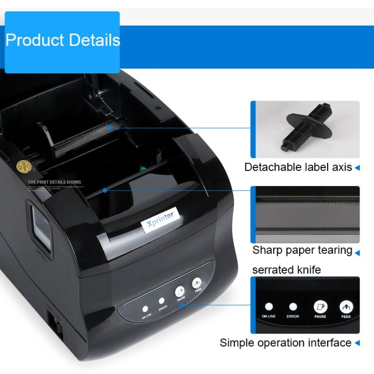Xprinter XP-365B 80mm Thermal Label Printer AU Plug