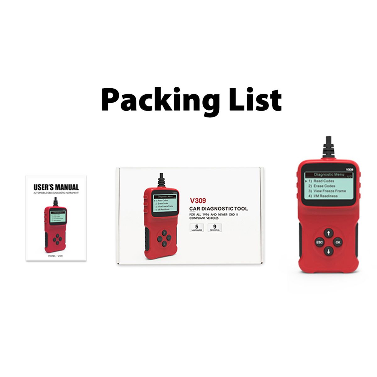 Universal OBDII Diagnostic Tool Scanner Code Reader Car Code