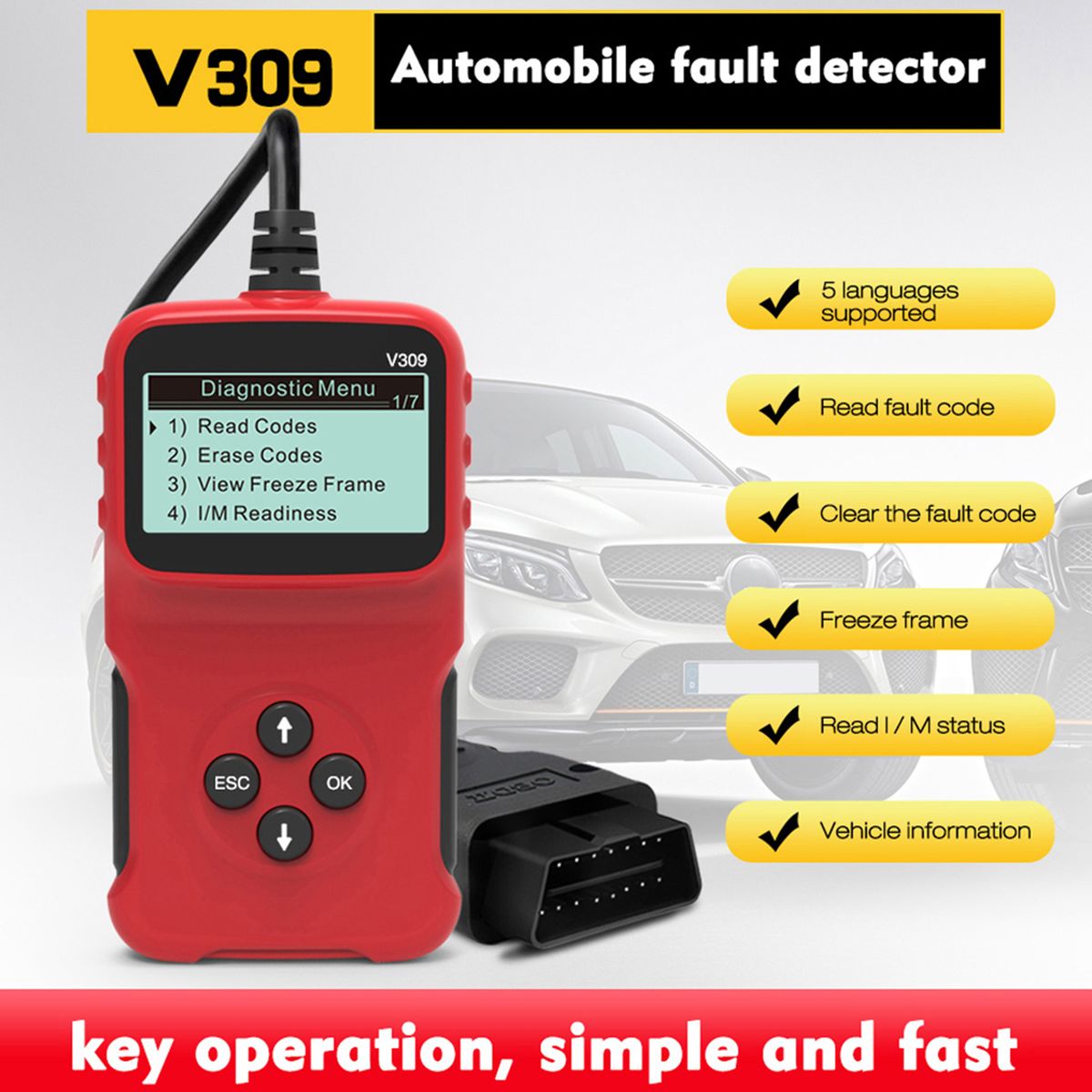 Universal OBDII Diagnostic Tool Scanner Code Reader Car Code
