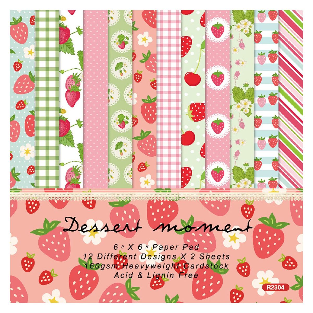 24 Sheets Scrapbooking Paper 6 Inches DIY Gift Box Packing Flower Sea Printed Paper