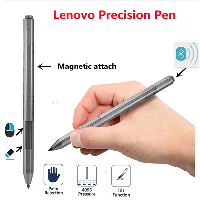 (NEW Precision Pen) Stylus Pen For Lenovo Yoga Miix Ideapad Flex Laptop 2 In 1 Tablet PC Stylus Bluetooth 4096 Pressure Sense Active Pen  2 JIN