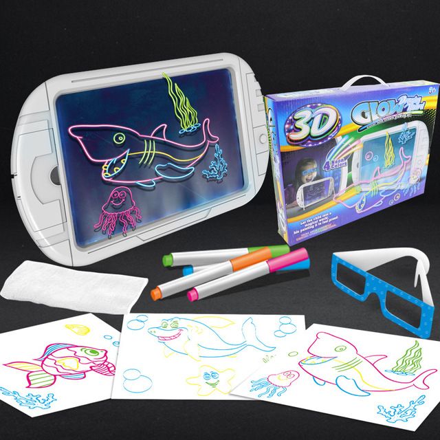 LED Light Effects Puzzle Drawing Pad