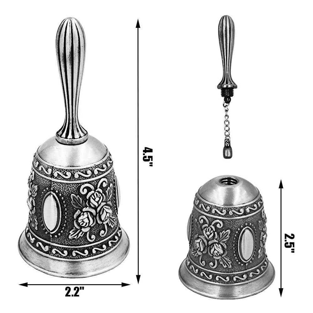 Hand Bell,Metal Dinner Bell Decorative Wedding Bells