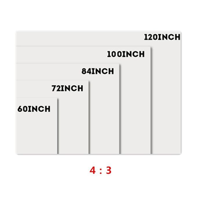 4:3 Ple Home Projection Screen Polyester Film Theater Movie Video Screen
