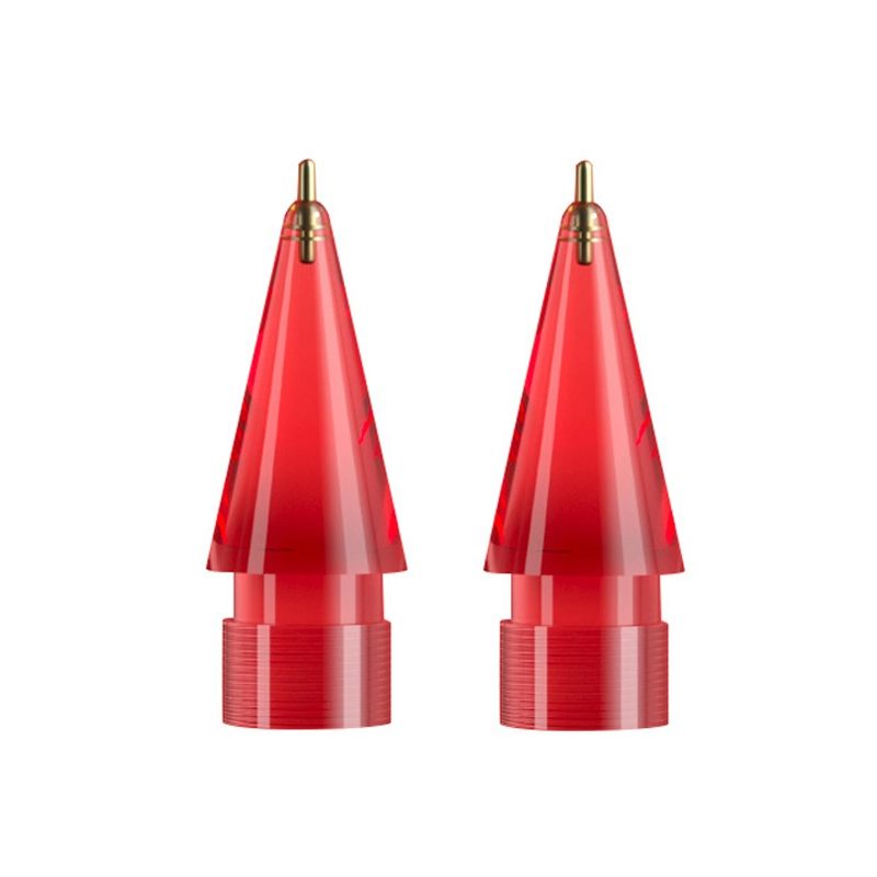 For Apple Pencil 1/2 2pcs Stylus Tip, Spec: Extended (Red)
