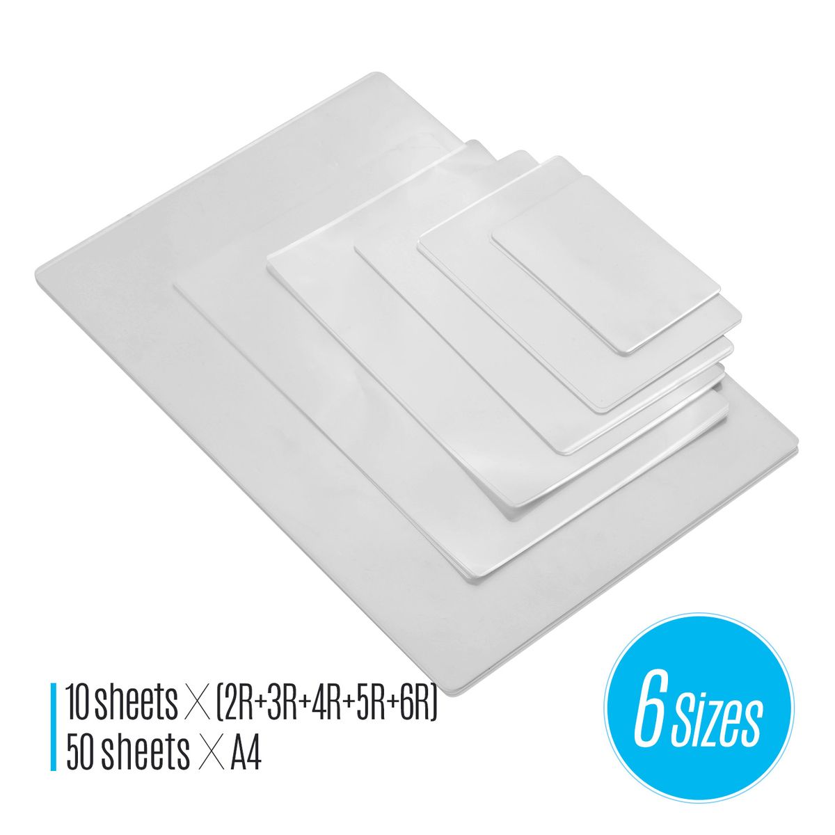 80mic Thermal Laminating Film Pouches PET Clear Sheet For