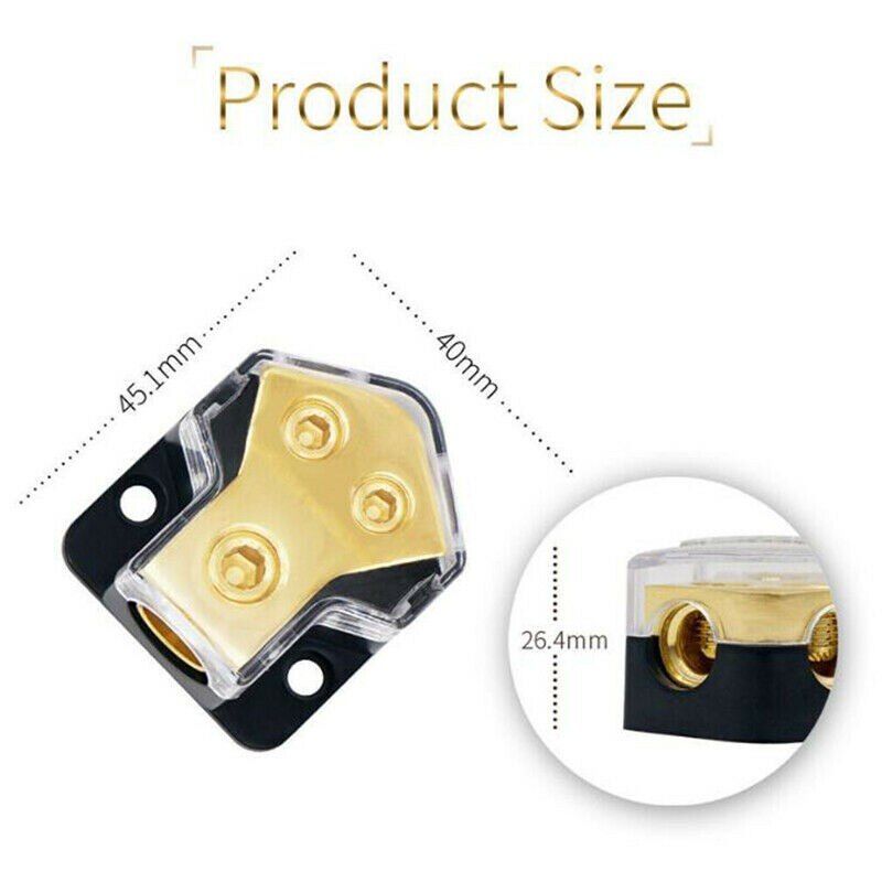 2 Way Power Distribution Block Power/Ground Splitter